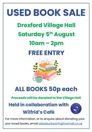 Droxford Book Sales raise £1000 for the Village Hall