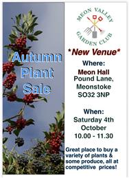 Meon Valley Garden Club Autumn Plant Sale