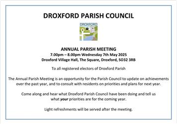 Droxford Parish Council - Annual Parish Meeting